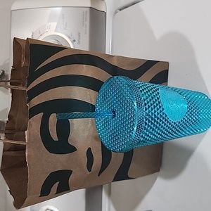 NWT starbucks blue sparkly tumbler